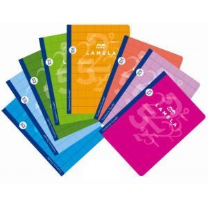 Lamela Libreta Grapa 4º (A5) Cartoncillo Plastificado 50H Cuadrovía (Pack 10 Uds.)