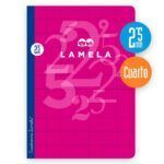 Lamela Libreta Grapa 4º (A5) Cartoncillo Plastificado 50H Cuadrovía (Pack 10 Uds.)