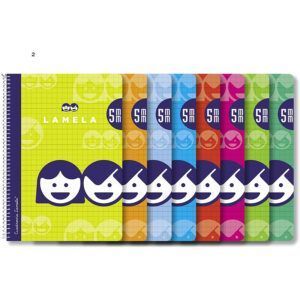 Lamela Cuaderno Espiral 4º Cartoncillo Plastificado 40H Cuadrovía (Pack 10 Uds.)