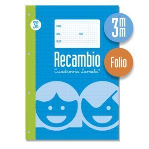 Lamela Recambios de Anillas Tamaño Fº (A4+) 100H 70grs Cuadrovía