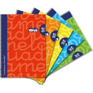 Lamela Cuaderno Espiral 4º (A5) Extradura 80H 90grs Cuadrovía 3mm