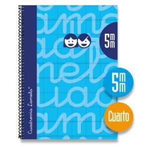 Lamela Cuaderno Espiral 4º (A5) Extradura 80H 90grs Cuadrovía 5mm