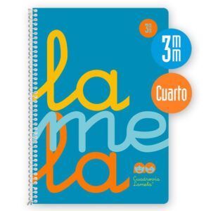 Lamela Cuaderno Espiral 4º (A5) PP Flúor 80H 90grs Cuadrovía 3mm