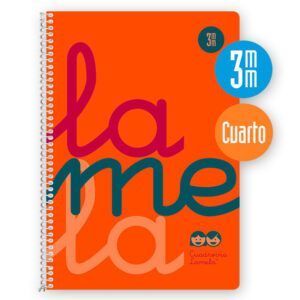 Lamela Cuaderno Espiral 4º (A5) PP Flúor 80H 90grs Cuadrovía 3mm