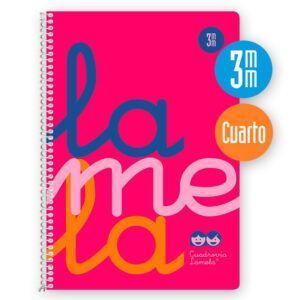 Lamela Cuaderno Espiral 4º (A5) PP Flúor 80H 90grs Cuadrovía 3mm
