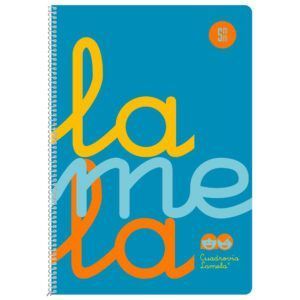 Lamela Cuaderno Espiral 4º (A5) PP Flúor 80H 90grs Cuadrovía 5mm