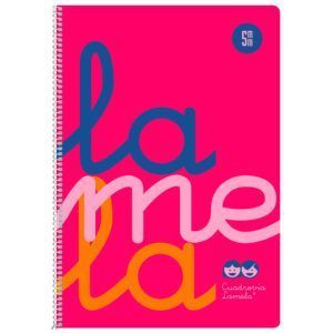 Lamela Cuaderno Espiral 4º (A5) PP Flúor 80H 90grs Cuadrovía 5mm