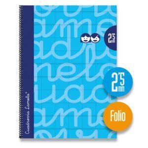 Lamela Cuaderno Espiral Fº (A4+) Extradura 80H 90grs Cuadrovía 2,5mm