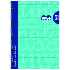 Lamela Cuaderno Espiral Fº (A4+) Extradura 80H 90grs Cuadrovía 3mm