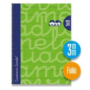 Lamela Cuaderno Espiral Fº (A4+) Extradura 80H 90grs Cuadrovía 3mm