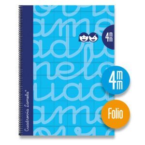 Lamela Cuaderno Espiral Fº (A4+) Extradura 80H 90grs Cuadrovía 4mm