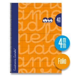 Lamela Cuaderno Espiral Fº (A4+) Extradura 80H 90grs Cuadrovía 4mm