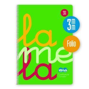 Lamela Cuaderno Espiral Fº (A4+) PP Flúor 80H 90grs Cuadrovía 3mm