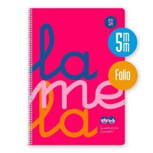 Lamela Cuaderno Espiral Fº (A4+) PP Flúor 80H 90grs Cuadrovía 5mm