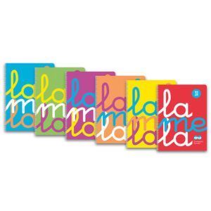 Lamela Cuaderno Espiral Fº PP Flúor 80H 90grs Cuadrovía 3mm