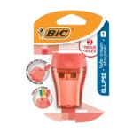 BIC Ellipse Sacapuntas de 2 Orificios con Depósito Grande - Verde, Azul o Coral