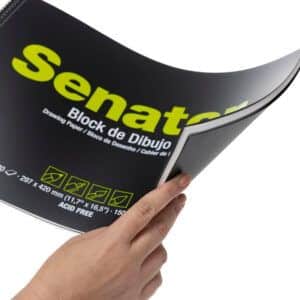 Senator Bloc de Dibujo 248x346mm, Tapa Polipropileno, 150g, 20 Hojas