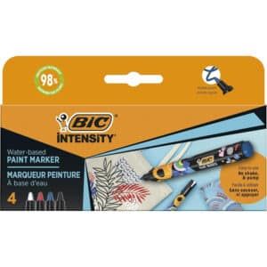 BIC Rotuladores Intensity Paint Pastel Marcadores Punta Ojival 4.5mm (4 Colores Básicos)