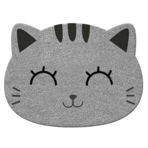 iTotal Felpudo de Entrada 70x40cm Gato Gris