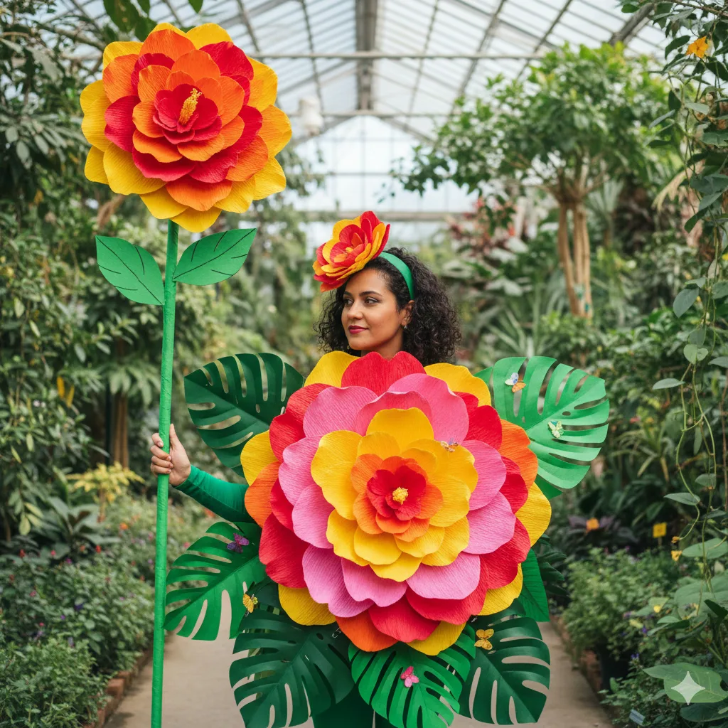Disfraz de flor tropical