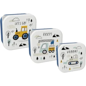 ITOTAL Fiambrera de 3 Piezas de PP Sin BPA (700ml, 500ml y 350ml) ANIMALS