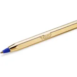 BIC Cristal Shine, Bolígrafos Punta Media 1mm, Tinta Negra y Cuerpo Dorado (Caja de 20 Uds.)