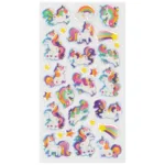 APLI Kids Pegatinas Unicornios Puffy Acolchados Adhesivo Permanente 1 hoja
