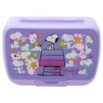 CYPBRANDS Sandwichera Snoopy, Lonchera, Tartera, Porta Alimentos, Color Morado