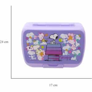 CYPBRANDS Sandwichera Snoopy, Lonchera, Tartera, Porta Alimentos, Color Morado
