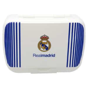 CYPBRANDS Sandwichera Real Madrid, Lonchera, Tartera, Porta Alimentos, Merienda, Color Blanco, Producto Oficial