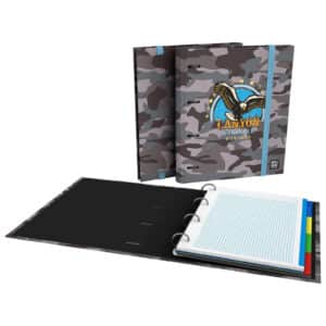 Grafoplas Carpebloc 4 Anillas con 100 Hojas de Recambios A4, Cuadrícula 5x5, Diseño Pop Up, Stamps