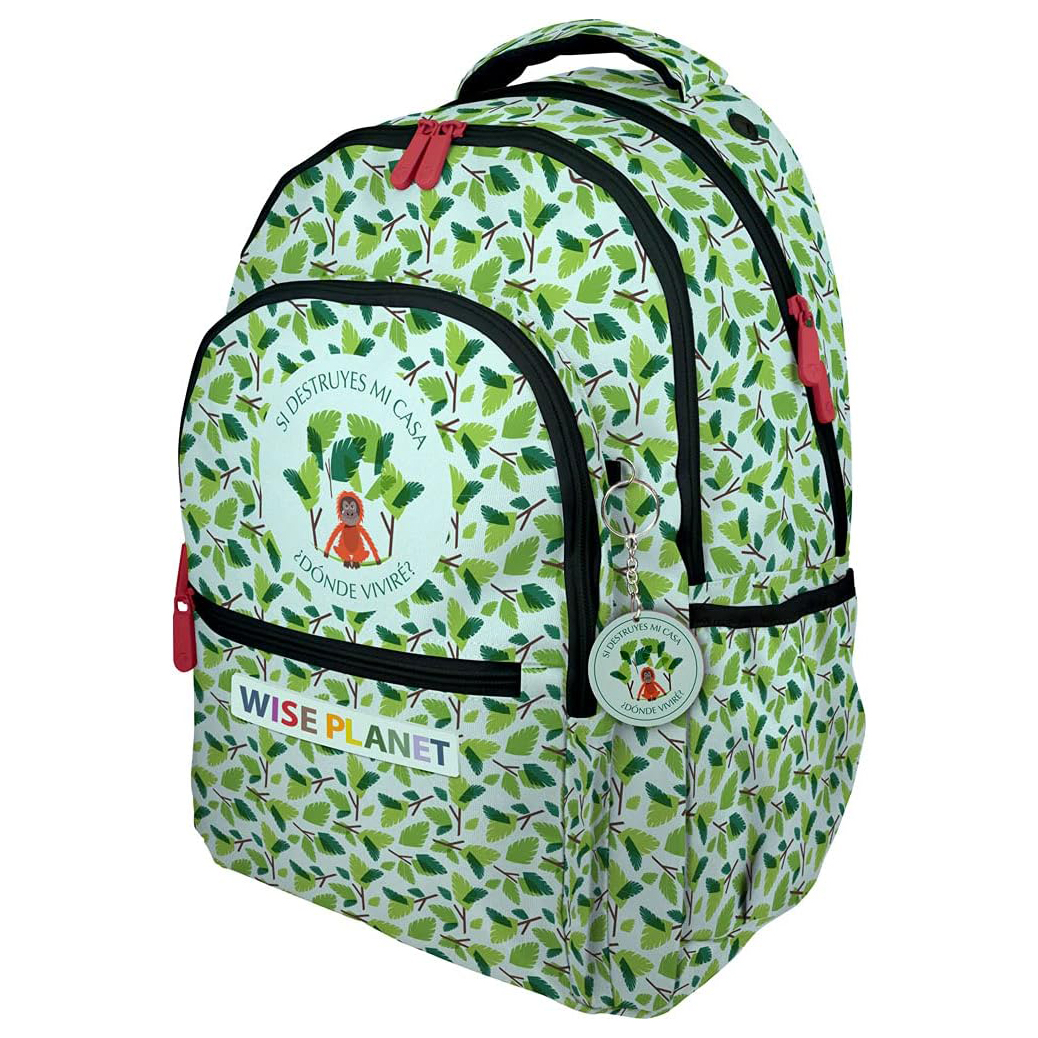 Grafoplás Mochila Escolar Roomy, Adaptable a Carrito, Colección Wise Planet Grafoplás Mochila Escolar Roomy, Adaptable a Carrito, Colección Wise Planet