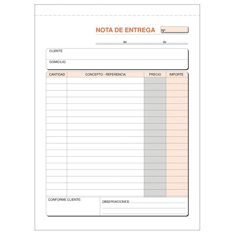Talonario Entregas Bloc Encolado 4º (145x207mm) Talonario Entregas Bloc Encolado 4º (145x207mm)