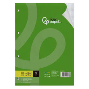 Liderpapel Recambio de Anillas A4 100 hojas 75g/m², 4 Taladros