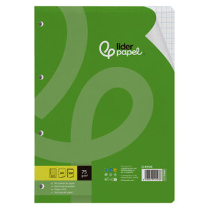 Liderpapel Recambio de Anillas A4 100 hojas 75g/m², 4 Taladros