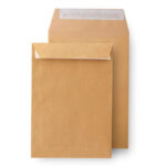 Sobre Bolsa Papel Kraft 90g/m² 370x450mm Tira Silicona, 100 Uds