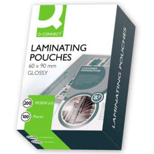 Q-Connect Bolsa de Plastificar 90x60mm 200µ Transparente 100 uds.